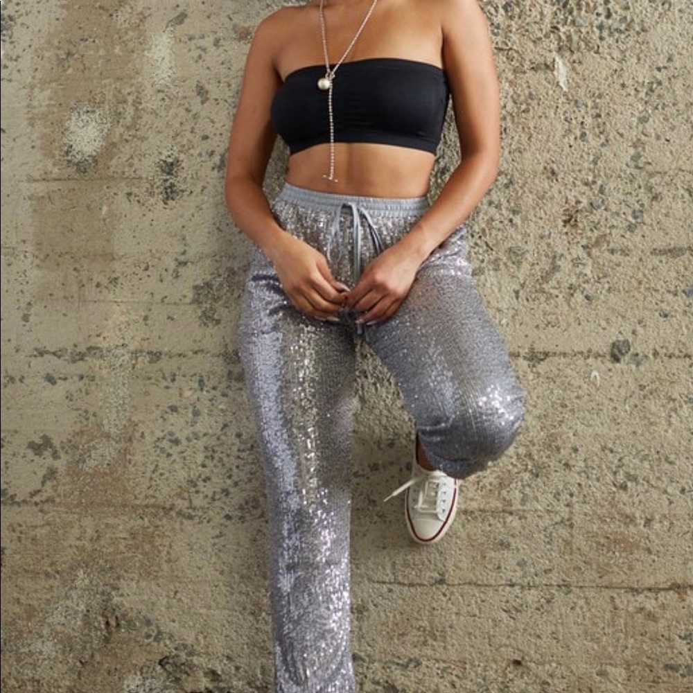 Sequins Jogger Pants (fully lined)
